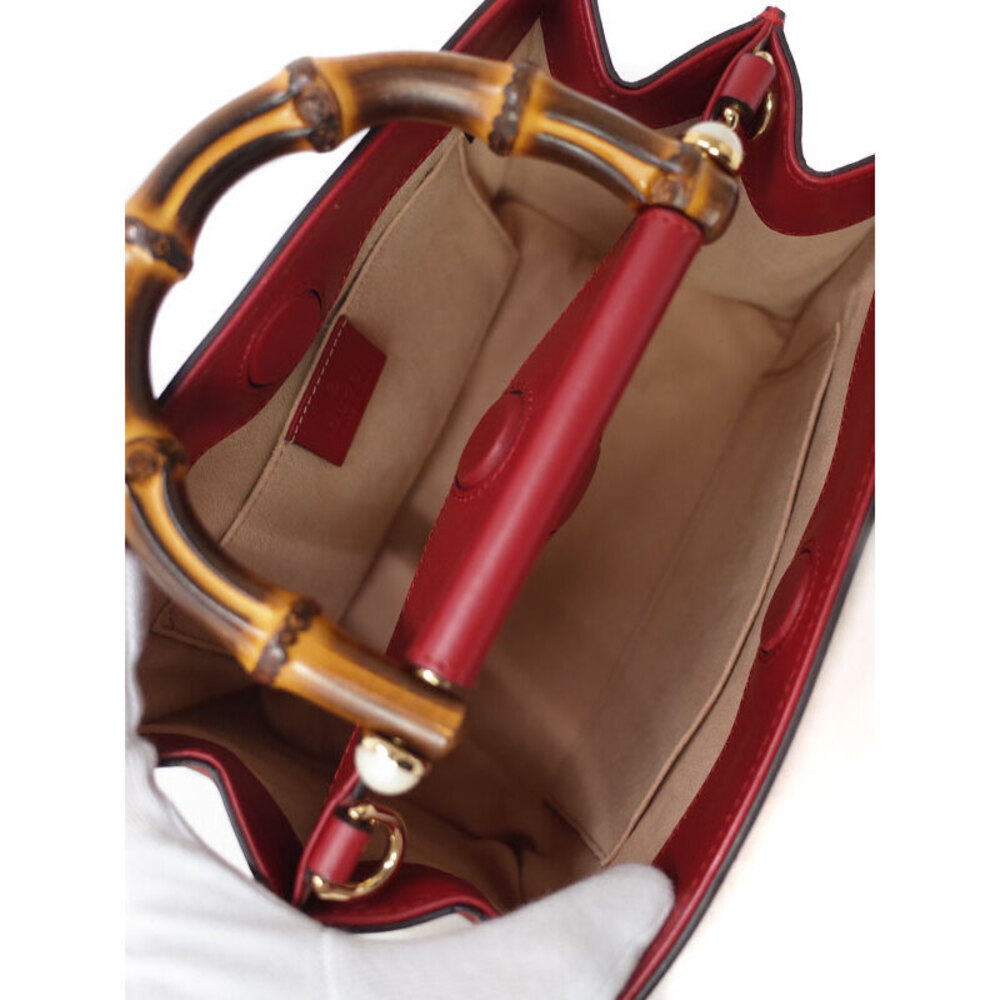 GUCCI Nim Fair Leather Tote Bag - Picture 3 of 9